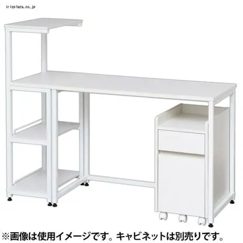 机 デスク ラック付き 幅100cm FDK-130 ブラウン/シルバー_2