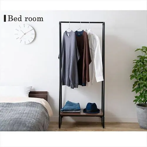 ハンガーラック 1段 プレミアム ボード1枚付き スタイルハンガー2WAYタイプ PI-B1 ブラック _4