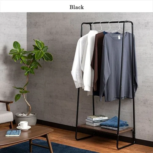 ハンガーラック 1段 プレミアム ボード1枚付き スタイルハンガー2WAYタイプ PI-B1 ブラック _14