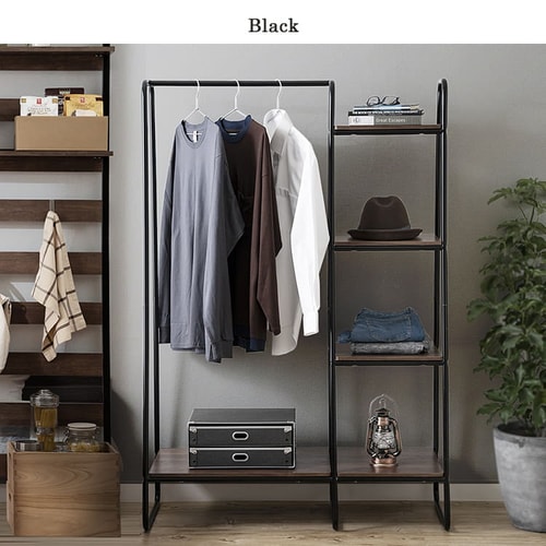 ハンガーラック 1段 プレミアム ボード1枚＋ラック付き スタイル