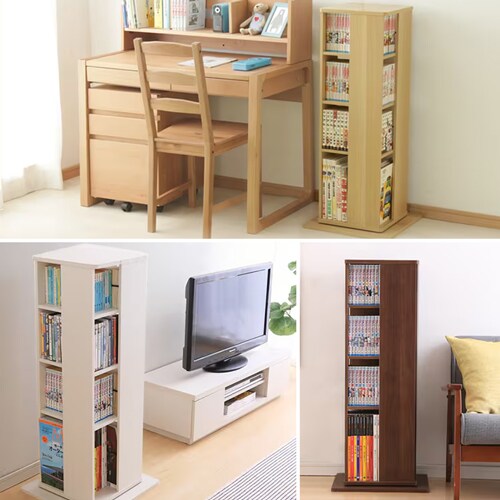 回転コミックラック CR-1000 ブラウン K250229 │アイリスオーヤマ公式