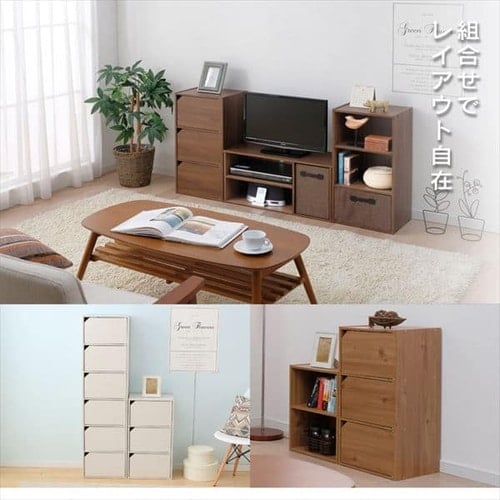 モジュールボックス扉付 MDB-3D オフホワイト K250482 │アイリス