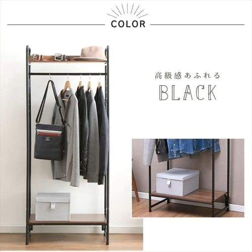 ハンガーラック 1段 スタイルハンガー 2WAYタイプ プレミアム 棚板