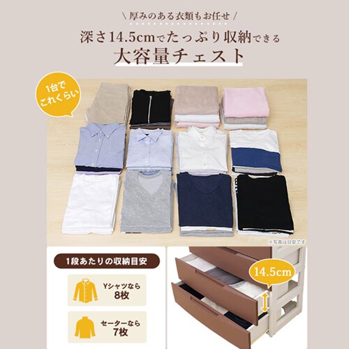 チェスト 4段 収納ボックス タンス ルームチェスト RC-724 ホワイト