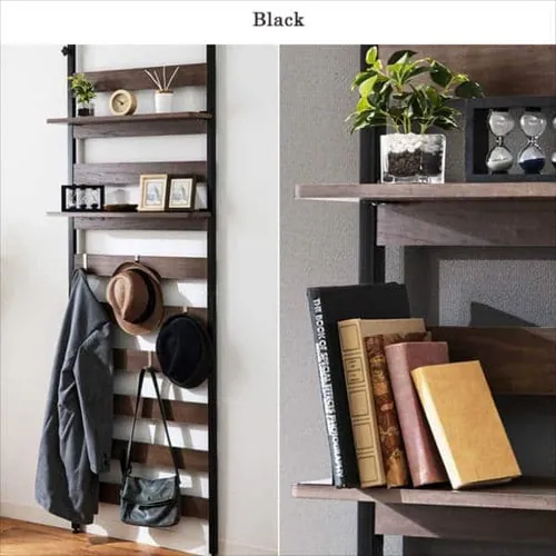 ウッドウォールラック 幅68cm 棚付き WLR-T66 ホワイト_17