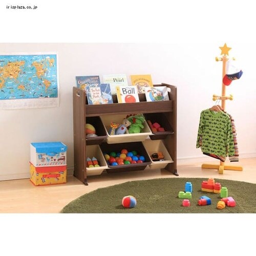 絵本棚付トイハウスラック ETHR-26 全3色 K251496FO │アイリス