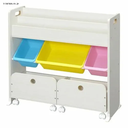 おもちゃ 収納 ボックス 絵本棚付き STHR-13 キャロット_16