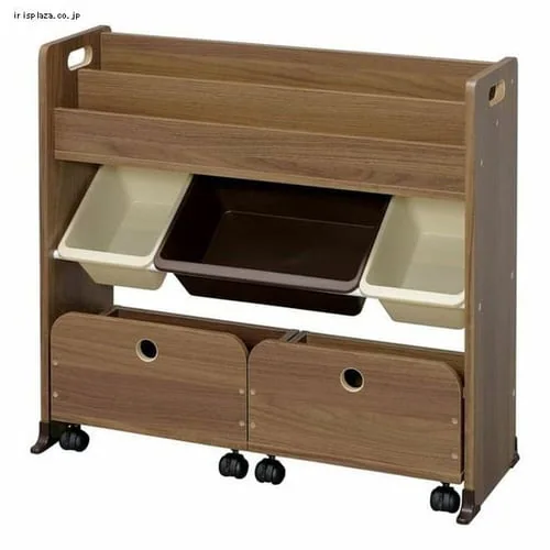 おもちゃ 収納 ボックス 絵本棚付き STHR-13 キャロット_20