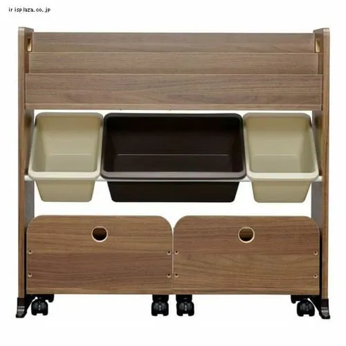 おもちゃ 収納 ボックス 絵本棚付き STHR-13 キャロット_21