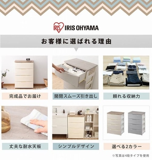 チェスト 4段 収納ボックス タンス デザインウッドトップチェスト DW