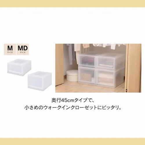 収納ケース スリムチェスト コンパクト クリア キャスター付き 引き出し ナチュラル MSC-040_13