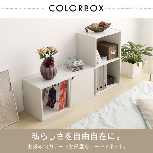 A4サイズ対応】カラーボックス 2段 CX-2F オフホワイト K264880