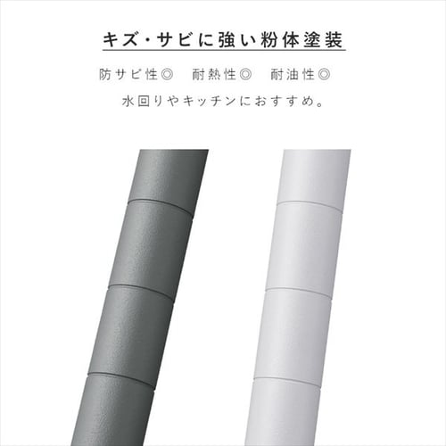 2台セット】スチールラック 幅75cm 4段 カラーメタルラック CMM-75124