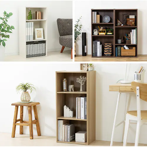 【可動棚】カラーボックス 3段 CX-3KD オフホワイト_5