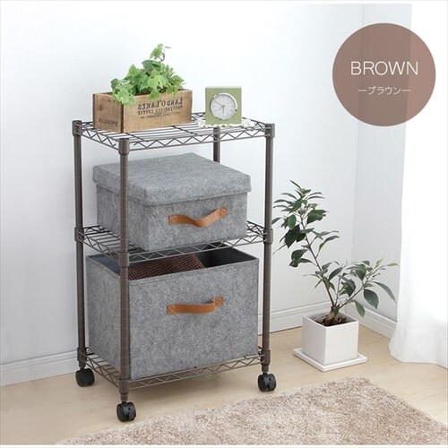 �X�`�[�����b�N ��44.5cm 3�i �J���[���^�����b�N �L���X�^�[�t�� CBM-44073 �z���C�g_12