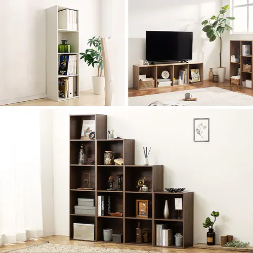 【A4サイズ対応】カラーボックス 4段 CX-4F ナチュラル _5