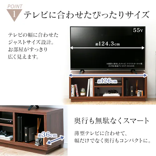 �I�[�v���e���r�� 126cm (�X�^���_�[�h) W1250 OTS-125S-WN �E�H�[���i�b�g_5