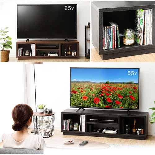 オープンテレビ台 150cm (スタンダード) W1500 OTS-150S-WN ウォールナット_4