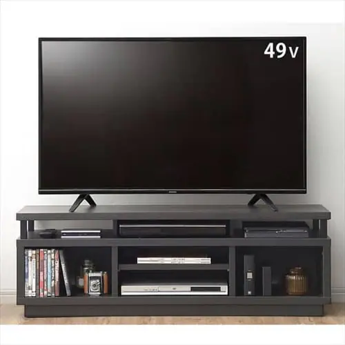 【訳あり】オープンテレビ台 126cm (ミドル) W1250 OTS-125M-DW ダークウォールナット_3