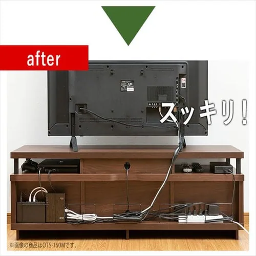 【訳あり】オープンテレビ台 126cm (ミドル) W1250 OTS-125M-DW ダークウォールナット_14