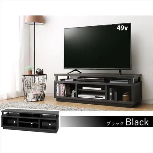 【訳あり】オープンテレビ台 126cm (ミドル) W1250 OTS-125M-DW ダークウォールナット_23