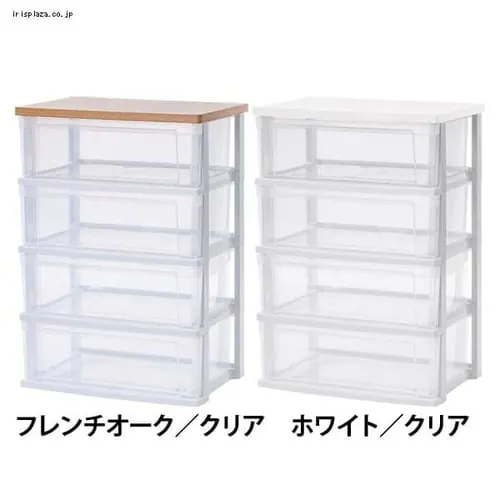 【訳あり】チェスト 4段 収納ボックス タンス ウッドトップチェスト ホワイト NSW-544WT_16