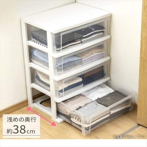 チェスト 3段 収納ボックス タンス スリムチェスト NSS-323 ホワイト