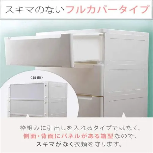 【2個セット】ノックダウンチェスト ホワイト KDMG-565_5