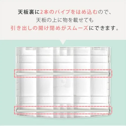 【2個セット】ノックダウンチェスト ホワイト KDMG-565_7