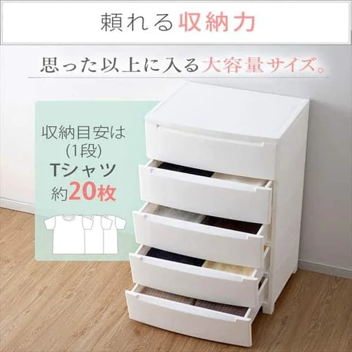 【2個セット】ノックダウンチェスト ホワイト KDMG-565_8