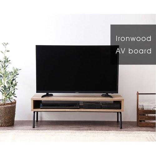 アイアンウッドテレビ台 100cm ブラック／アッシュブラウン IWAB-1000
