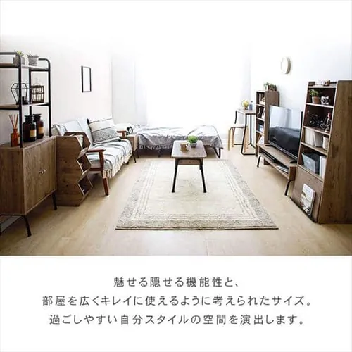 アイアンウッドサイドテーブル ブラック/アッシュブラウン IWST-300 _5