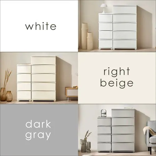 チェスト 4段 組み立て簡単 収納ボックス タンス コロネチェスト CLN-544 ピンクベージュ_13