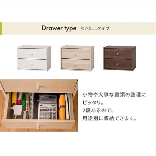 2個セット】カラーボックス 扉付き スタックボックス STB-600D