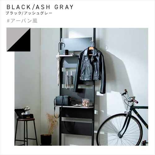 ウッドウォールラック ハーフ棚板付き WLR-HT62 ウォールナット/ブラック_17