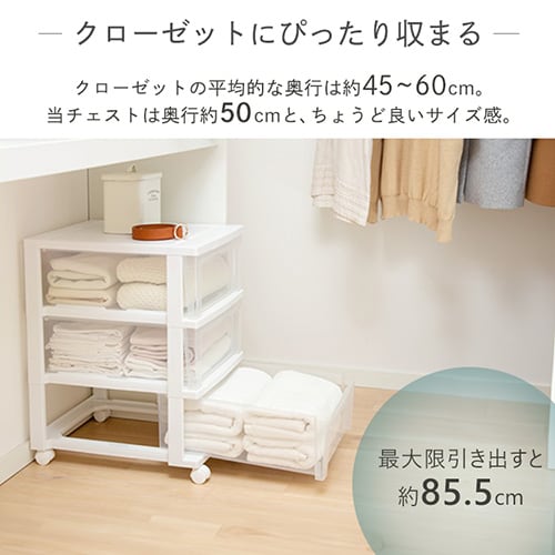 2個セット】クローゼットチェスト 収納ケース ライトベージュ NSCLZ