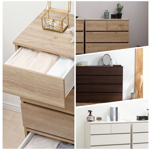 【訳あり】ウッドチェスト WCH-790 ブラック_3