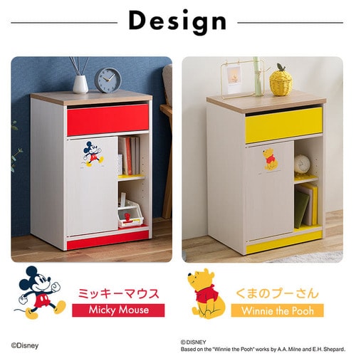 ≪9％OFF≫サイドチェスト キャスター付き くまのプーさん WSC-468