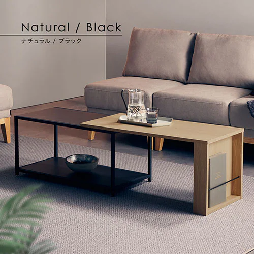 テーブル 伸縮センターテーブル SCT-795 ナチュラル/ブラック_5