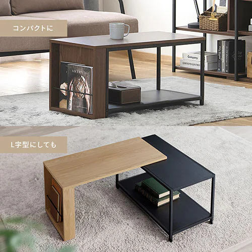テーブル 伸縮センターテーブル SCT-795 ナチュラル/ブラック_7