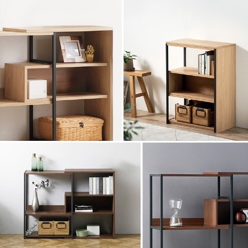 収納棚 オープンラック スライドオープンシェルフ ロータイプ SOS-797