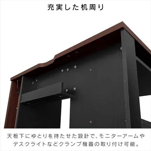 机 デスク L型 収納付き SDKL-1125 ナチュラル/ブラック_12