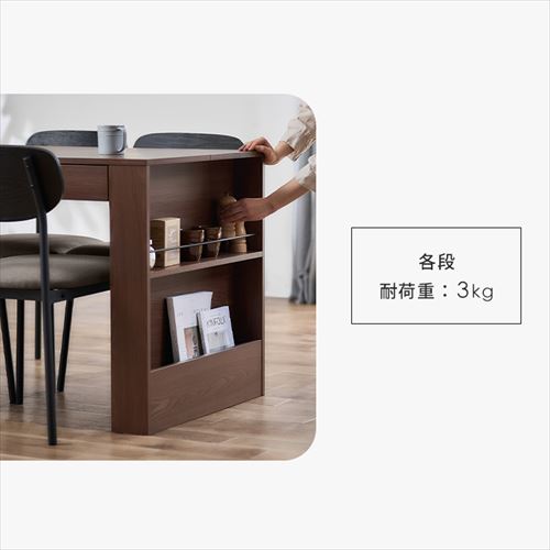 ダイニングテーブルセット 収納付き DTS-STR ウォールナット K297377