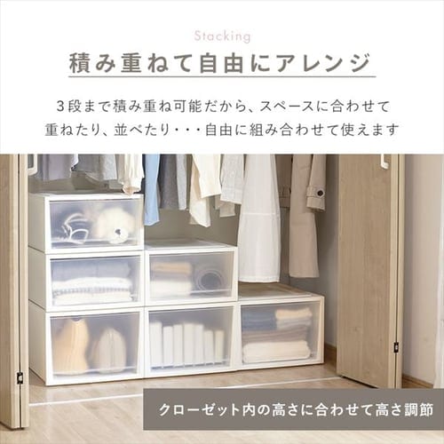 3個セット】収納ケース クローゼット収納 ネスティングボックス