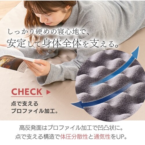 マットレス セミダブル 低反発＆高反発 厚さ6cm ウレタン MAKT6-SD