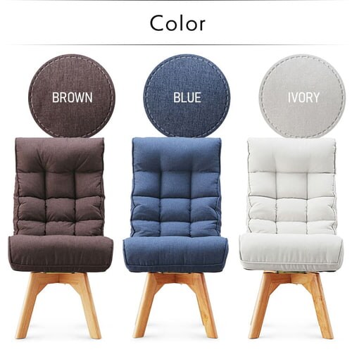 【訳あり】回転ファブリックチェア FAC-K ブルー_10