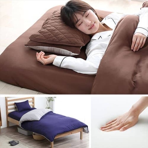 10点】布団セット シングル マットレス付き ブラウン K104577