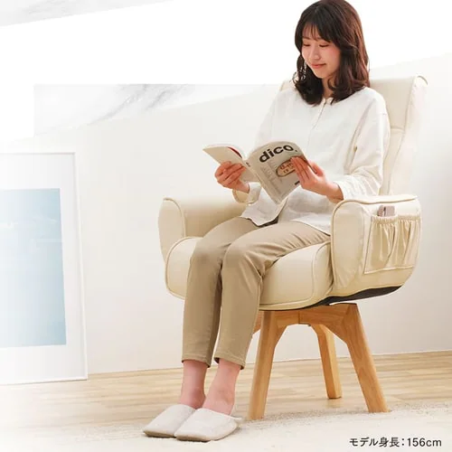 回転チェア レザー調 LEC-KH 全2色_4