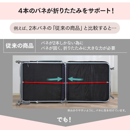 ベッド ミニサイズ 折りたたみ 14段階リクライニング 厚さ7cm OTB-MN-R_5