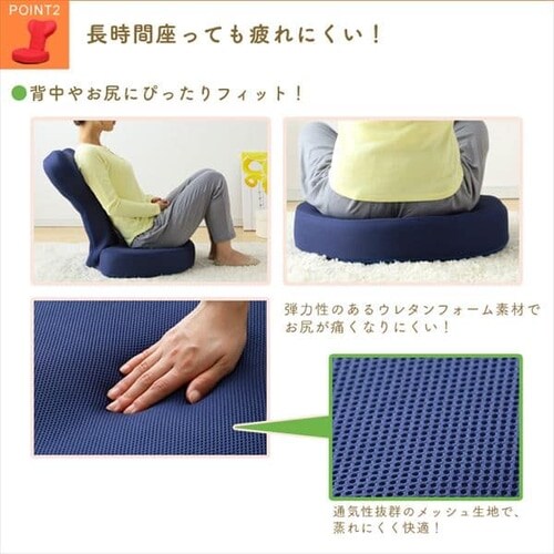 【訳あり】ぐ〜たらチェア GUC-1ネイビー_5